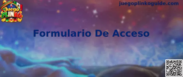 Formulario De Acceso de Juego Plinko
